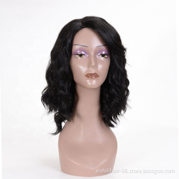 A popular fashion wig with short black hair and curly hair for women with bobs and hot synthetic wigs